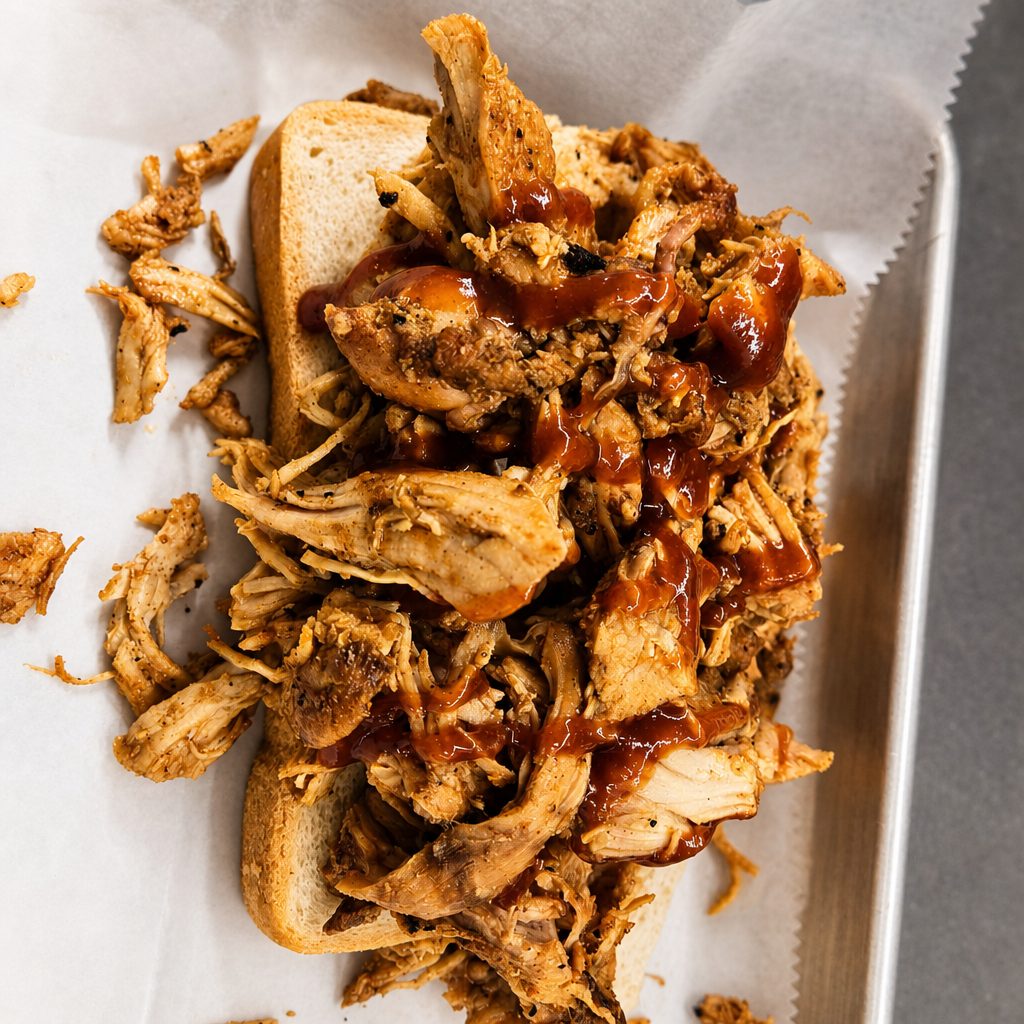 Pulled Chicken Sandwich.
